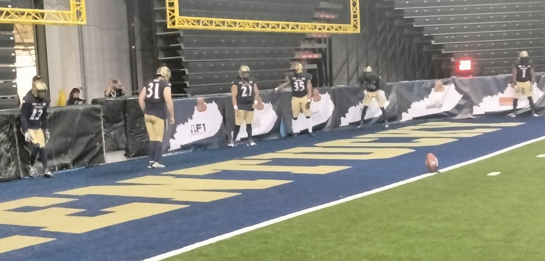 Marshall Nabs Pair of TDs, Barrels Win in Inaugural Game